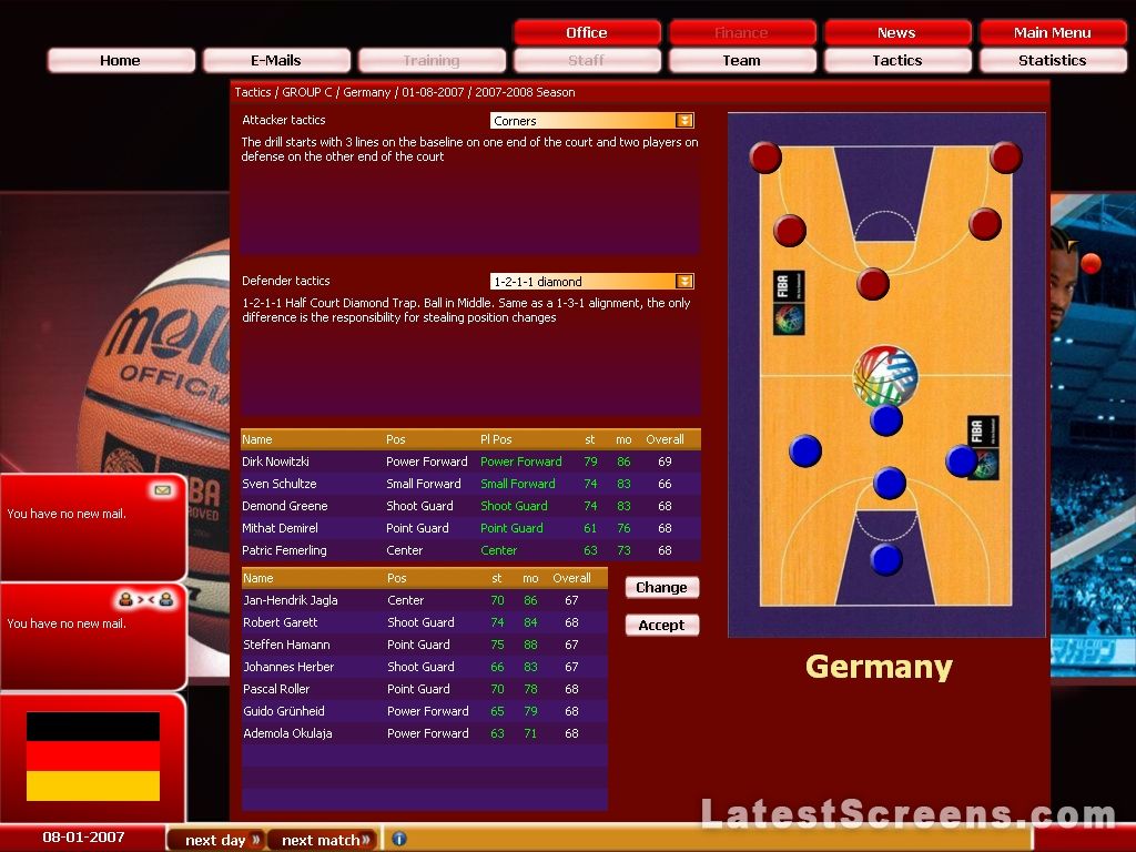 All FIBA Basketball Manager 2008 Screenshots For PC