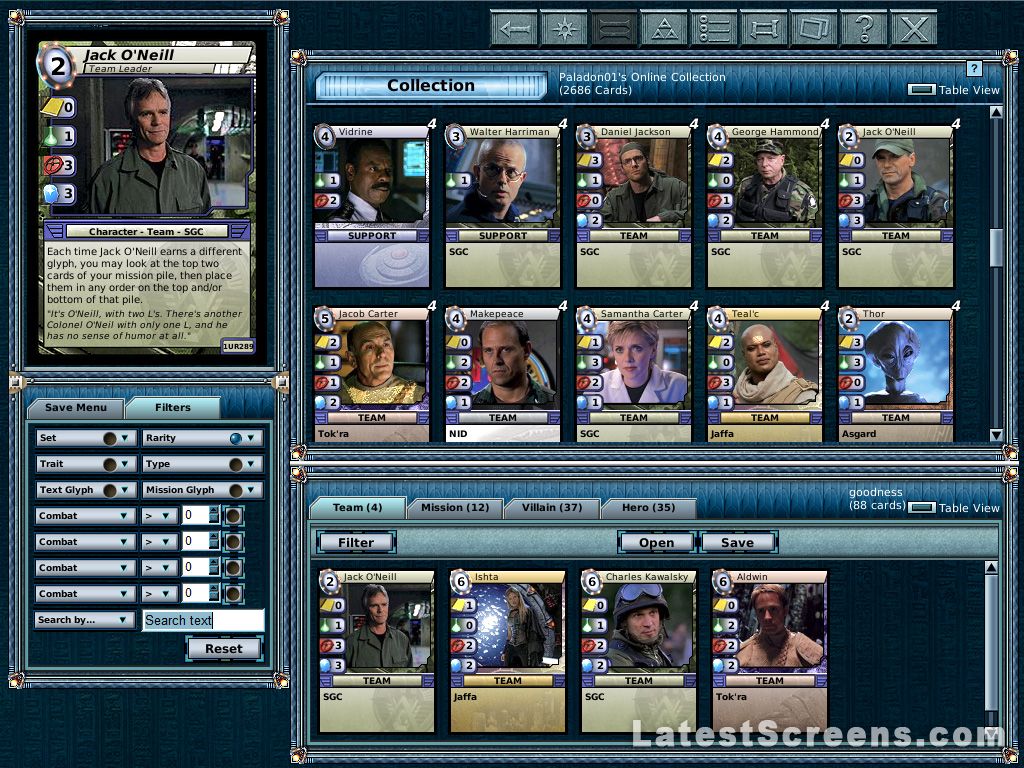 stargate online trading card game system lords