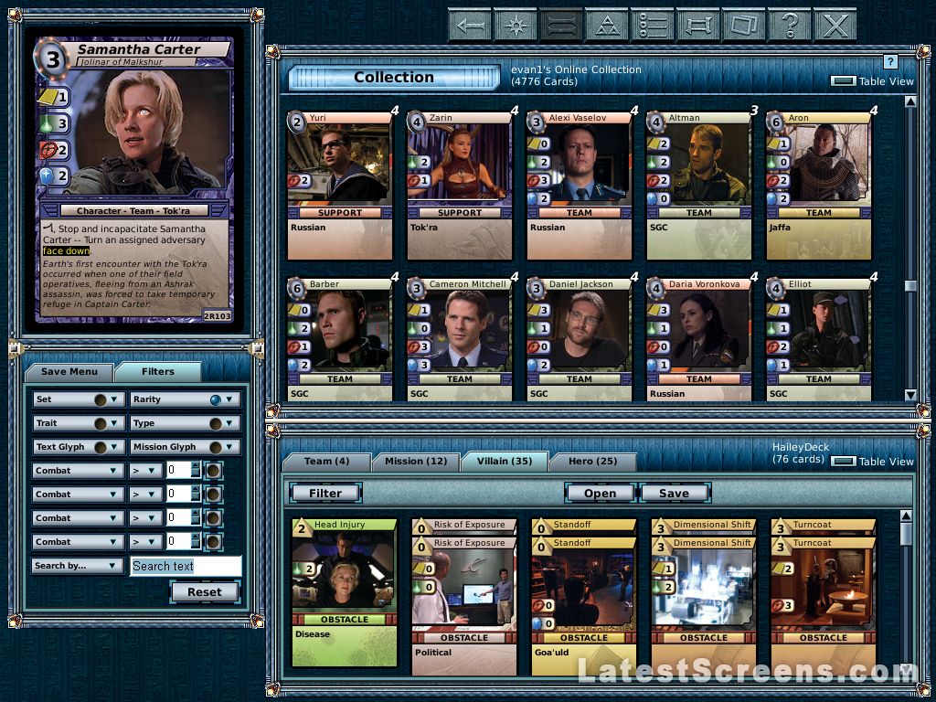 All Stargate Online Trading Card Game Screenshots for PC