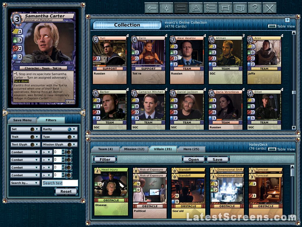 All Stargate Online Trading Card Game Screenshots For PC